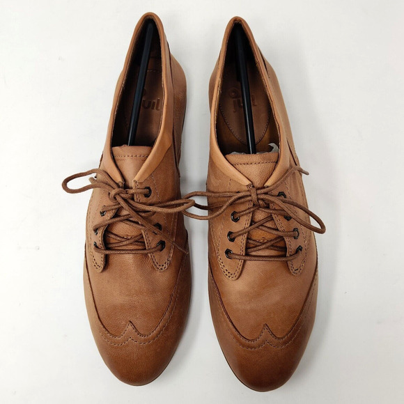Juil 8634 Kama Womens Wingtip Oxford Shoes US 11 Camel Brown Soft Comfort NIB - Picture 13 of 16